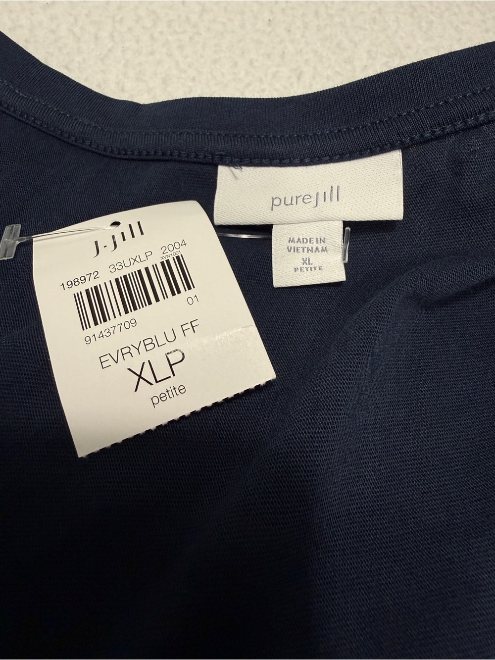 NWT Pure Jill EvryBluff Navy V-Neck Floral Short Sleeve Maxi Dress Sz. XLP #2507 - Picture 8 of 10